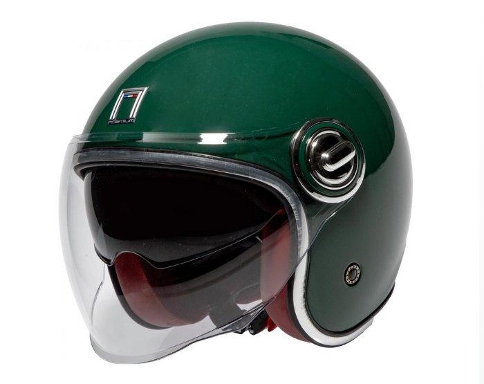 Casque jet Nox Premium Heritage vert anglais