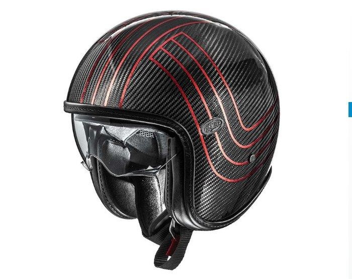 Casque jet Premier Vintage Platinum Edition Carbon